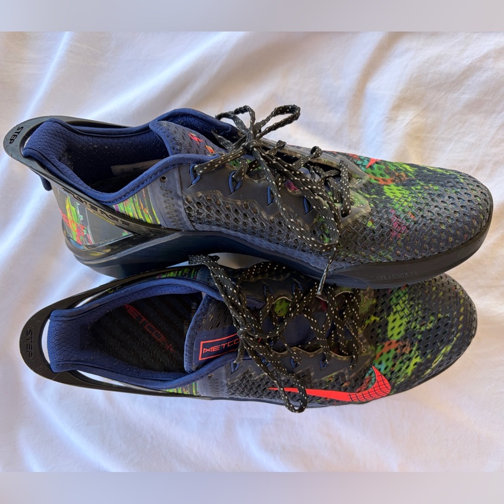 Nike Metcon 6 Flyease I Am Not A Robot Blue Mens Size 10 Awesome Condition!
